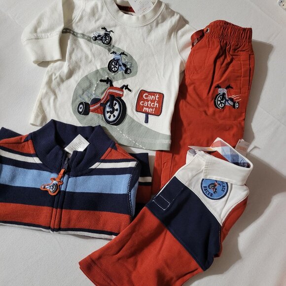 Gymboree Junior Racer NWT 3-6 month Shirts & jersey lined pants Set. Mixed Z24 - Picture 2 of 7